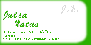 julia matus business card